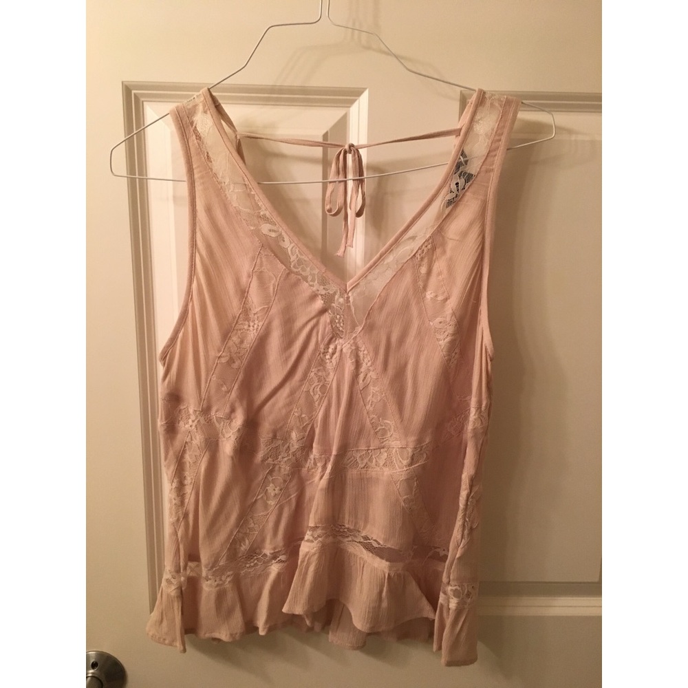 Light pink/peach lace top from American eagle